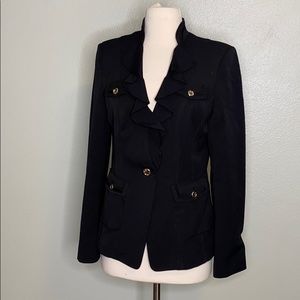 White House Black Market Blazer w/Ruffles Sz 6